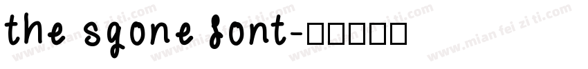 the sgone font字体转换